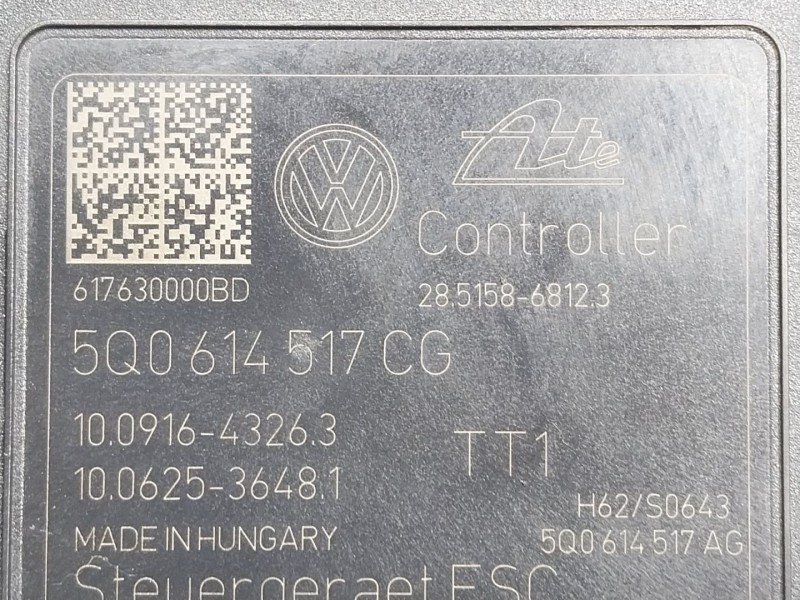 Recambio de abs para audi a3 sportback (8va, 8vf) 2.0 tdi referencia OEM IAM  5Q0614517CG 