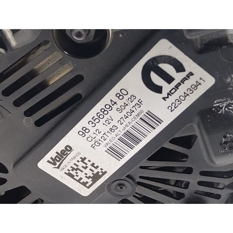 Recambio de alternador para opel corsa f (p2jo) 1.2 (68) referencia OEM IAM  9835689480 