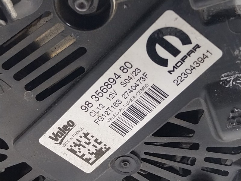 Recambio de alternador para opel corsa f (p2jo) 1.2 (68) referencia OEM IAM  9835689480 