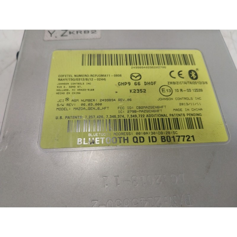 Recambio de modulo electronico para mazda cx-5 (ke, gh) 2.2 d awd (ke102) referencia OEM IAM  21456502 