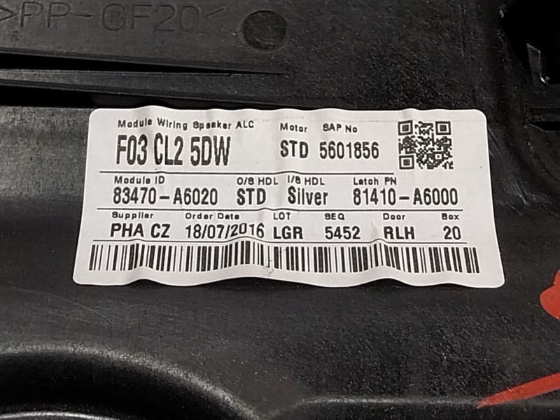 Recambio de elevalunas trasero izquierdo para hyundai i30 (gd) 1.4 crdi referencia OEM IAM  83470A6020 