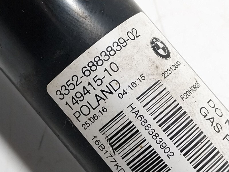 Recambio de amortiguador trasero izquierdo para bmw 1 (f20) 116 d referencia OEM IAM  688383902 