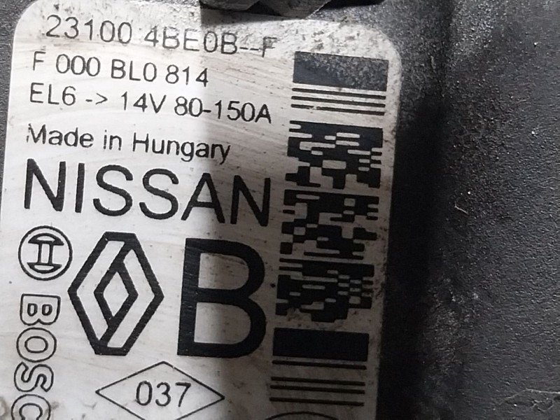 Recambio de alternador para nissan pulsar hatchback (c13) 1.2 dig-t referencia OEM IAM  231004BE08 