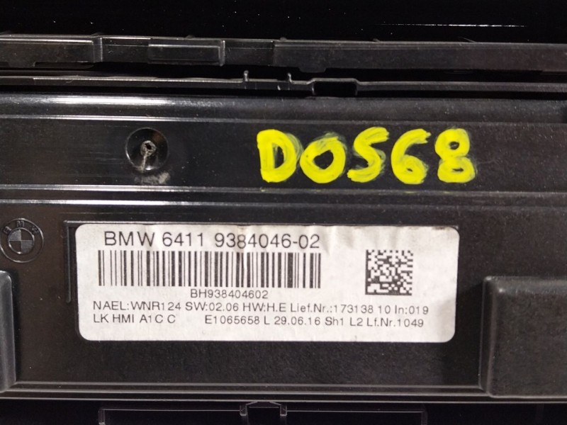 Recambio de mando climatizador para bmw 1 (f20) 116 d referencia OEM IAM  938404602 