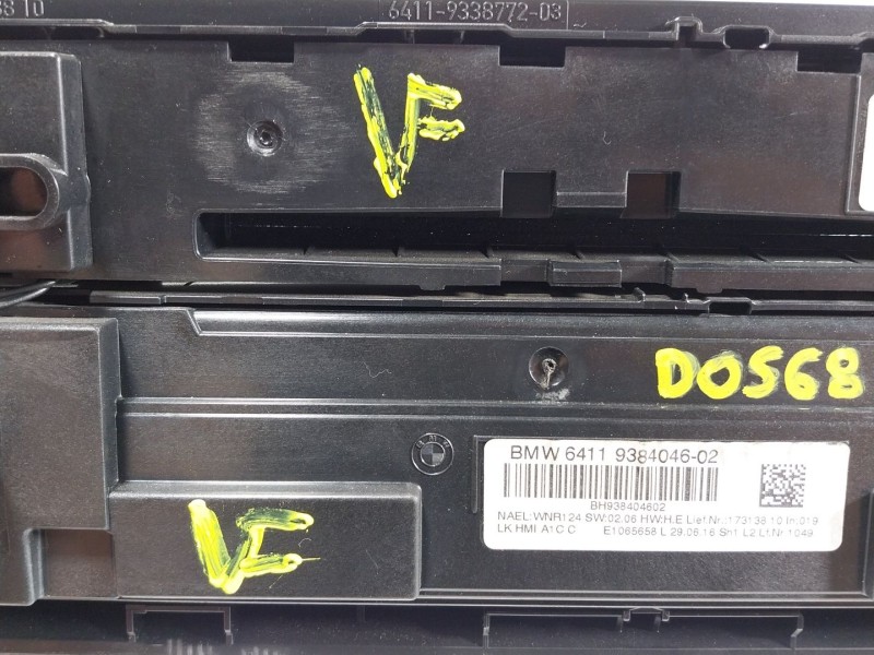 Recambio de mando climatizador para bmw 1 (f20) 116 d referencia OEM IAM  938404602 