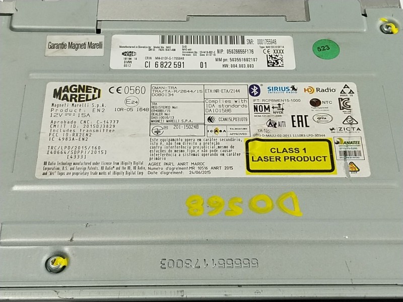 Recambio de sistema audio / radio cd para bmw 1 (f20) 116 d referencia OEM IAM  6822591 