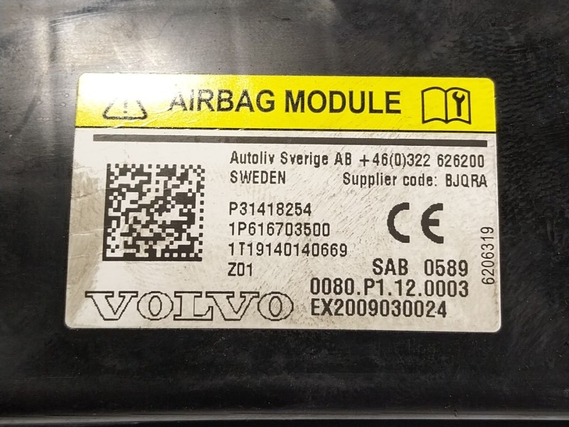 Recambio de airbag lateral delantero derecho para volvo v60 i (155) d3 referencia OEM IAM  31418254 