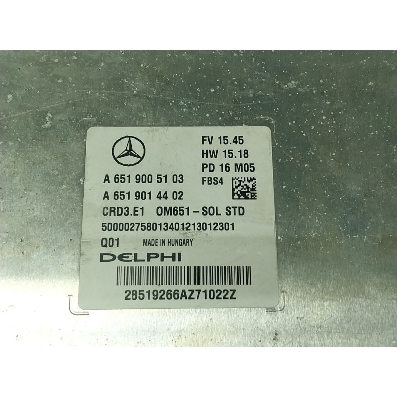 Recambio de centralita motor uce para mercedes-benz cla shooting brake (x117) cla 220 cdi / d (117.903) referencia OEM IAM  A651