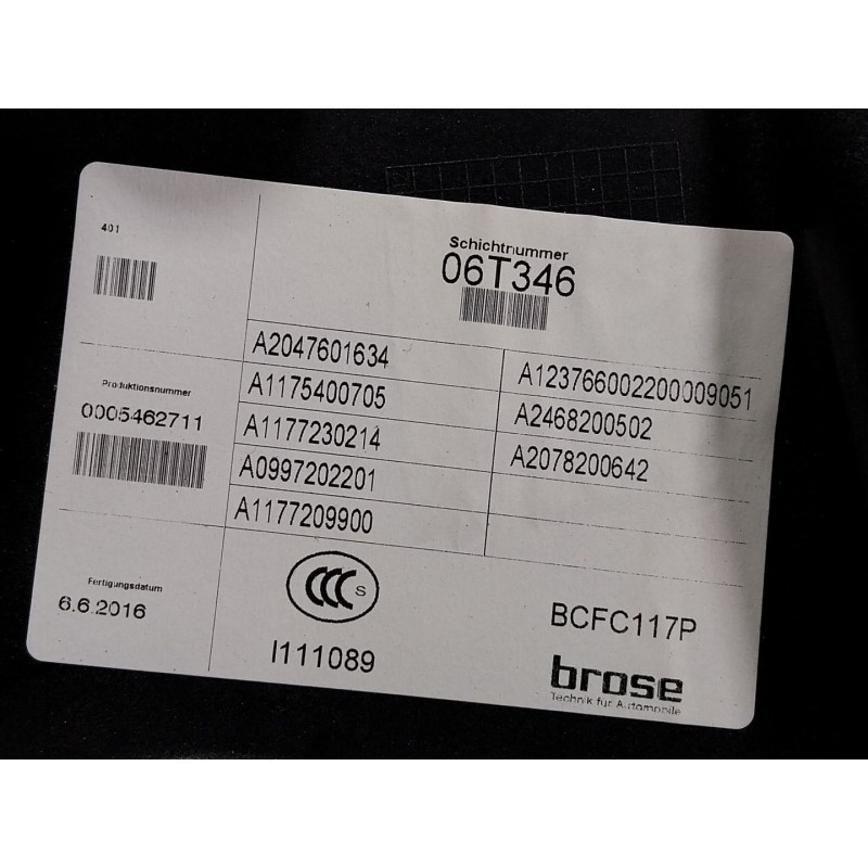 Recambio de elevalunas delantero derecho para mercedes-benz cla shooting brake (x117) cla 220 cdi / d (117.903) referencia OEM I