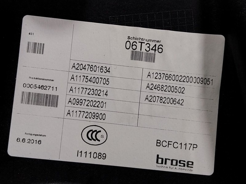 Recambio de elevalunas delantero derecho para mercedes-benz cla shooting brake (x117) cla 220 cdi / d (117.903) referencia OEM I