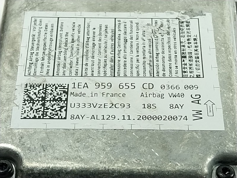 Recambio de centralita airbag para volkswagen id.3 (e11, e12) pro referencia OEM IAM  1EA959655CD 