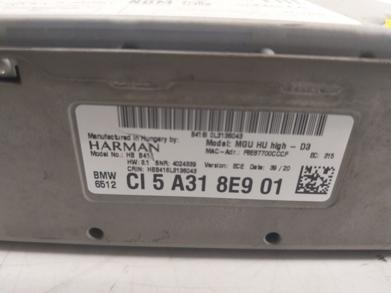 Recambio de sistema navegacion gps para bmw 1 (f40) 118 d referencia OEM IAM  CI5A318E901 