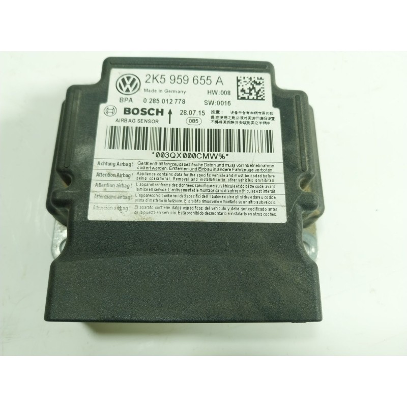 Recambio de centralita airbag para volkswagen caddy iv monospace (sab, saj) 2.0 tdi 4motion referencia OEM IAM  2K5959655A 