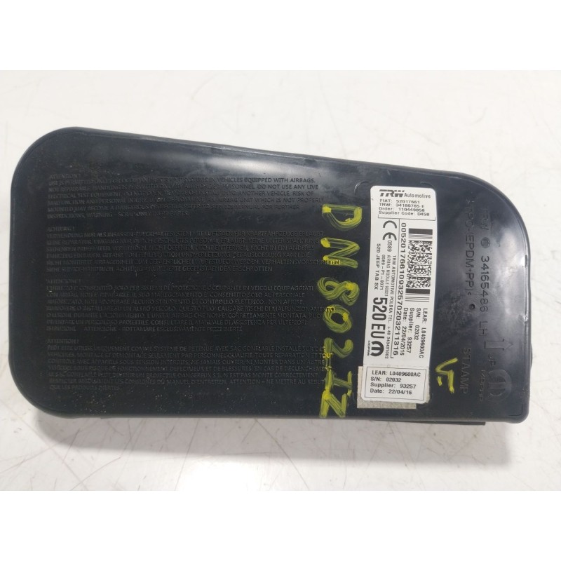 Recambio de airbag lateral delantero izquierdo para jeep renegade suv (bu, b1, bv) 1.6 crd referencia OEM IAM  34165486 