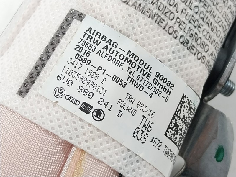 Recambio de airbag lateral delantero izquierdo para skoda fabia iii (nj3) 1.0 referencia OEM IAM  6V0880241D 