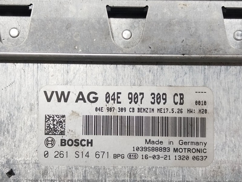 Recambio de centralita motor uce para skoda fabia iii (nj3) 1.0 referencia OEM IAM  04E907309CB 
