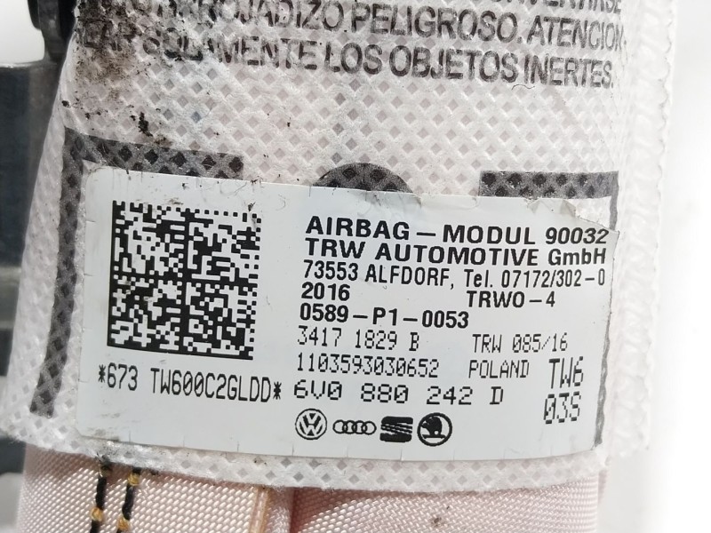 Recambio de airbag lateral delantero derecho para skoda fabia iii (nj3) 1.0 referencia OEM IAM  6V0880242D 