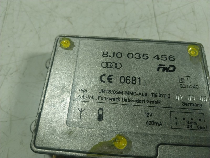 Recambio de modulo electronico para audi a4 b8 (8k2) 1.8 tfsi quattro referencia OEM IAM  8J0035456 