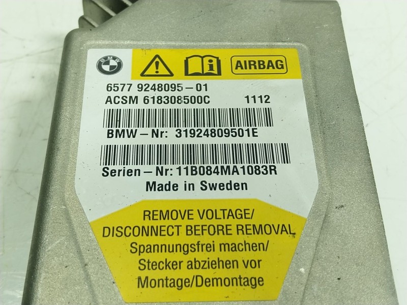 Recambio de centralita airbag para bmw 7 (f01, f02, f03, f04) 740 d xdrive referencia OEM IAM  924809501 