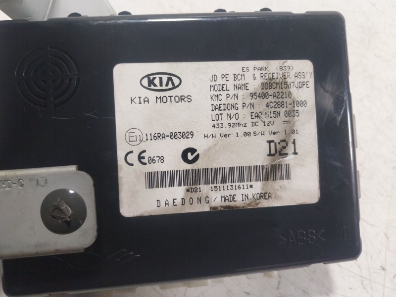 Recambio de modulo electronico para kia cee´d (jd) 1.4 crdi 90 referencia OEM IAM  95400A2210 