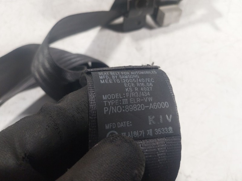 Recambio de cinturon seguridad trasero derecho para kia cee´d (jd) 1.4 crdi 90 referencia OEM IAM  89820A6000 