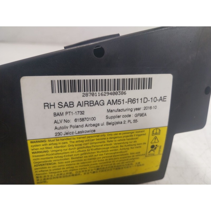 Recambio de airbag lateral delantero derecho para ford focus iii 1.0 ecoboost referencia OEM IAM  AM51R611D10AE 