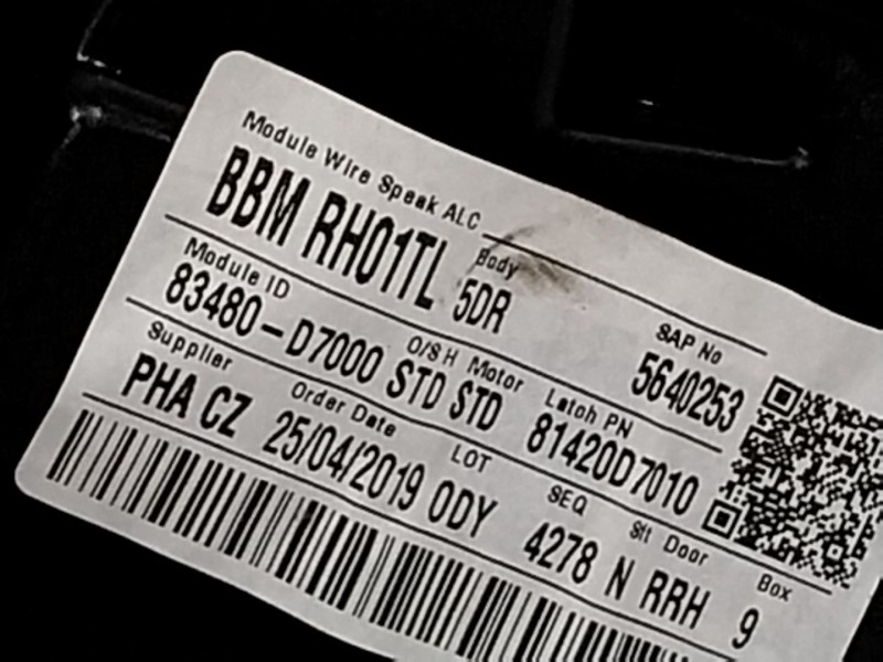 Recambio de elevalunas trasero derecho para hyundai tucson (tl, tle) 1.6 gdi referencia OEM IAM  83480D7000 