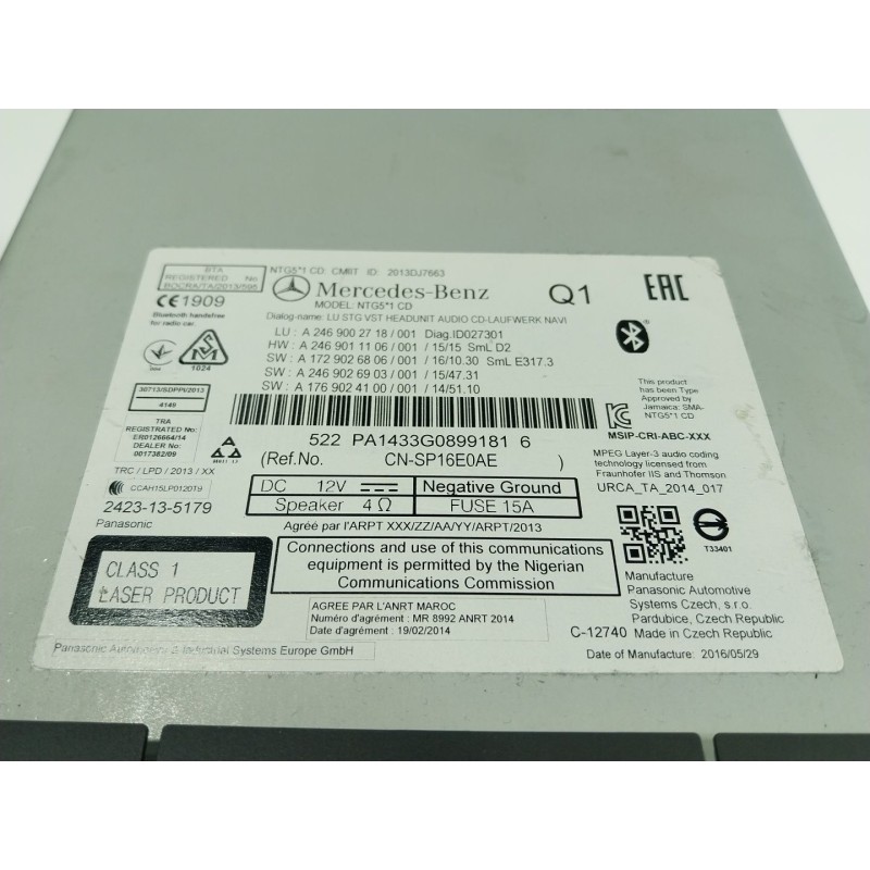 Recambio de sistema navegacion gps para mercedes-benz cla shooting brake (x117) cla 220 cdi / d (117.903) referencia OEM IAM A24