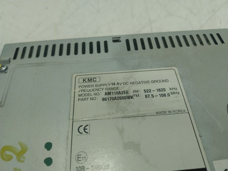 Recambio de sistema audio / radio cd para kia cee´d (jd) 1.4 crdi 90 referencia OEM IAM 96170A2600WK 96170A2600WK 