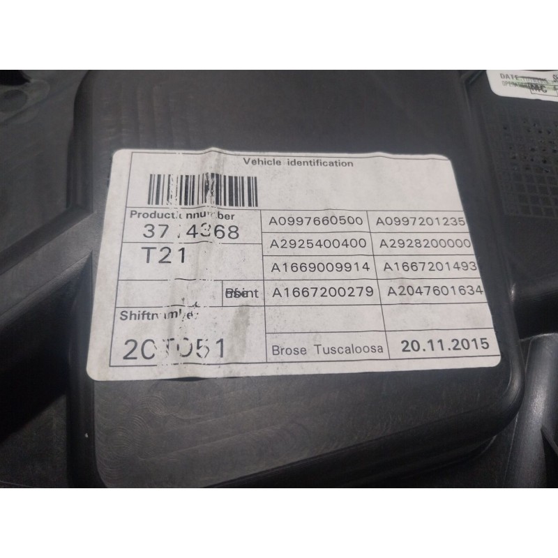 Recambio de elevalunas delantero derecho para mercedes-benz gle (w166) 400 4-matic (166.056) referencia OEM IAM  A0997660500 