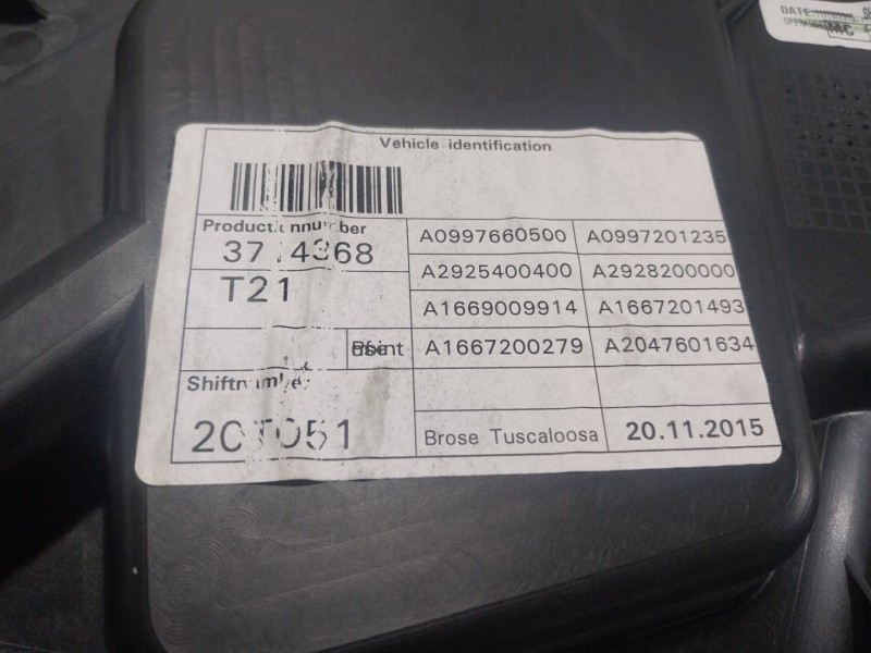 Recambio de elevalunas delantero derecho para mercedes-benz gle (w166) 400 4-matic (166.056) referencia OEM IAM  A0997660500 
