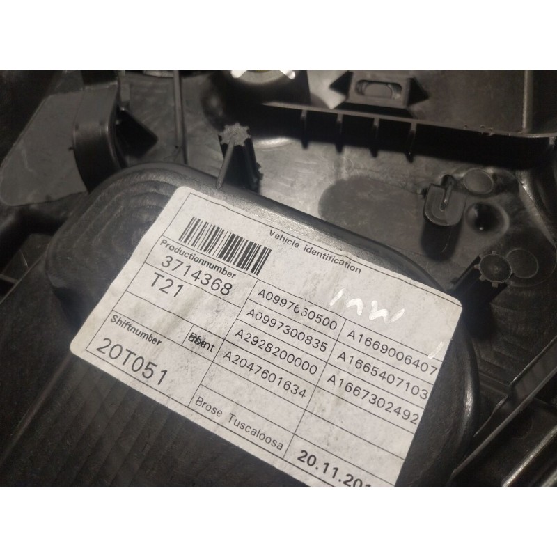 Recambio de elevalunas trasero derecho para mercedes-benz gle (w166) 400 4-matic (166.056) referencia OEM IAM  A0997660500 