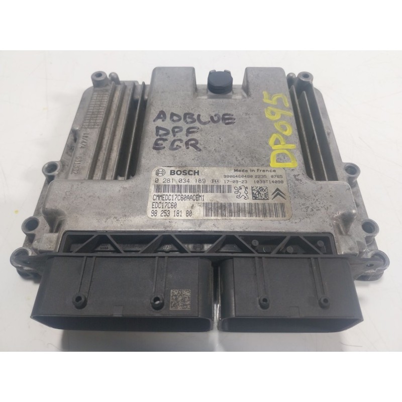 Recambio de centralita motor uce para citroën c4 picasso ii 1.6 bluehdi 100 referencia OEM IAM  9825318180 