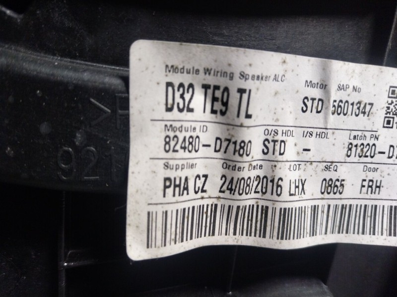 Recambio de elevalunas delantero derecho para hyundai tucson (tl, tle) 1.7 crdi referencia OEM IAM  82480D7180 