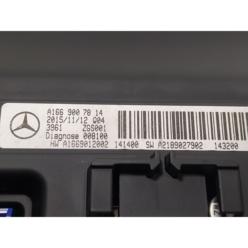Recambio de pantalla multifuncion para mercedes-benz gle (w166) 400 4-matic (166.056) referencia OEM IAM  A1669007814 