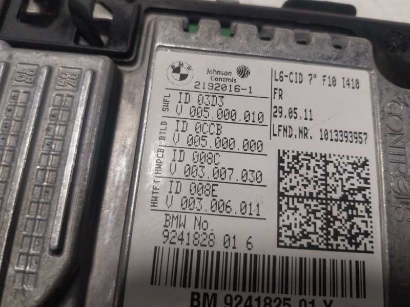 Recambio de pantalla multifuncion para bmw 5 (f10) 520 d referencia OEM IAM 65509266384 21920161 