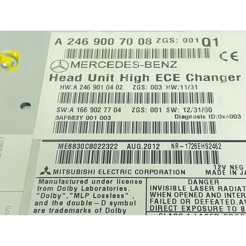 Recambio de sistema navegacion gps para mercedes-benz cla coupé (c117) cla 250 (117.344) referencia OEM IAM  A2469007008 