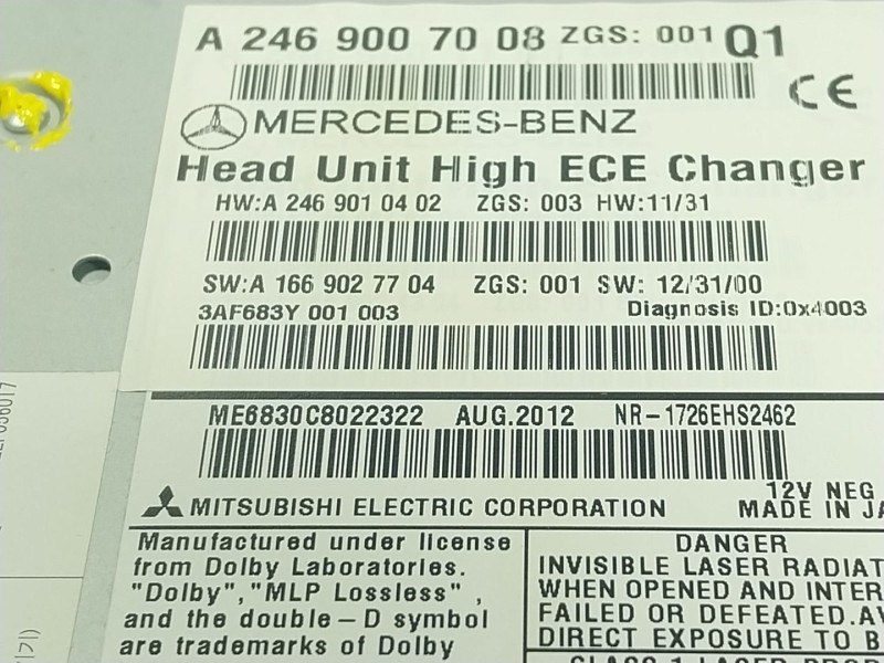 Recambio de sistema navegacion gps para mercedes-benz cla coupé (c117) cla 250 (117.344) referencia OEM IAM  A2469007008 