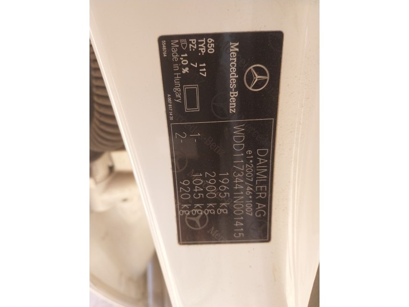 mercedes-benz cla coupé (c117) del año 2013