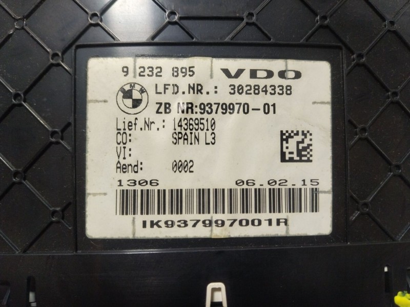 Recambio de cuadro instrumentos para bmw 3 (f30, f80) 316 d referencia OEM IAM  9232895 