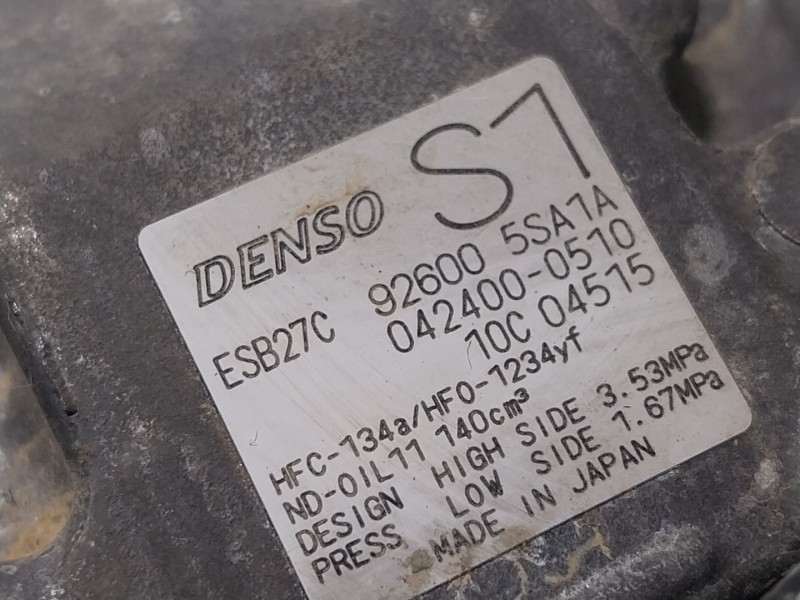 Recambio de compresor aire acondicionado para nissan leaf (ze1) electric referencia OEM IAM 926005SA1A 926005SA1A 