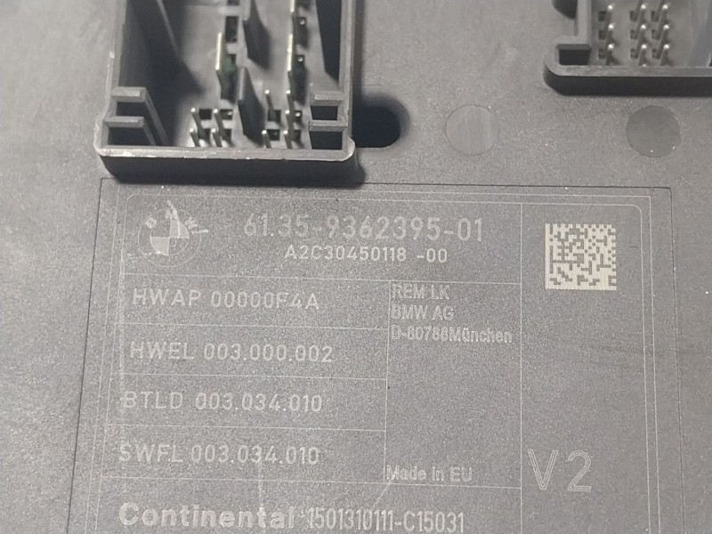 Recambio de caja reles / fusibles para bmw 3 (f30, f80) 316 d referencia OEM IAM  936239501 