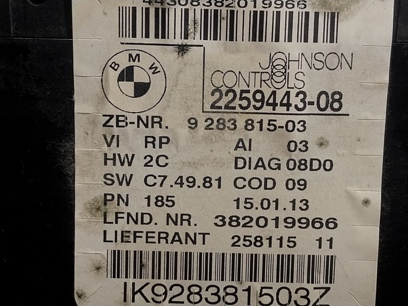 Recambio de cuadro instrumentos para bmw x1 (e84) sdrive 18 d referencia OEM IAM  928381503 