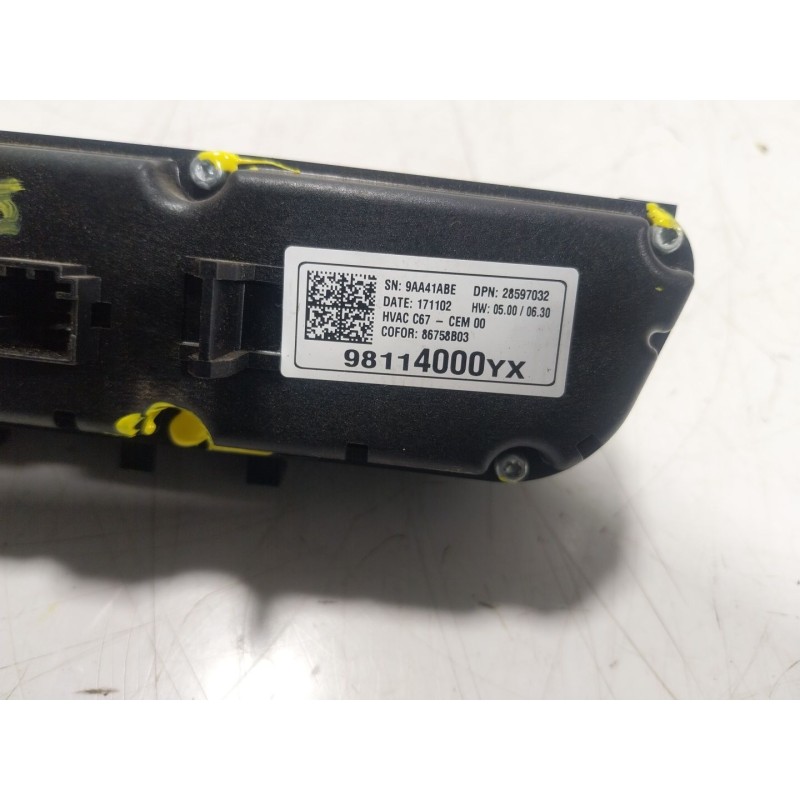 Recambio de mando climatizador para opel crossland x / crossland (p17, p2qo) 1.2 (75) referencia OEM IAM  98114000 