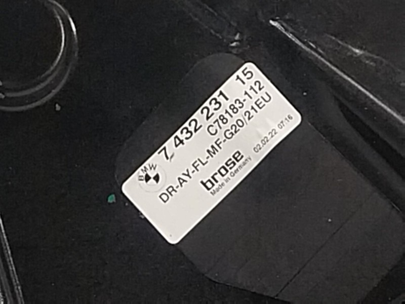 Recambio de elevalunas delantero izquierdo para bmw 3 (g20, g80, g28) 330 d xdrive referencia OEM IAM  743223115 