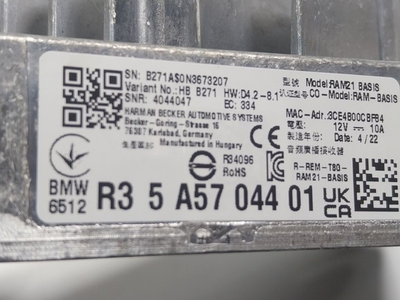 Recambio de modulo electronico para bmw 3 (g20, g80, g28) 330 d xdrive referencia OEM IAM  R35A5704401 