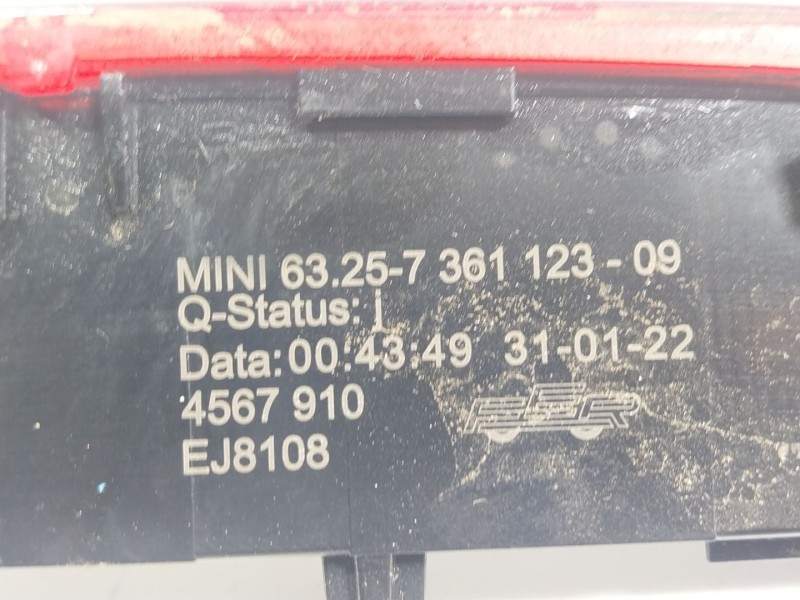 Recambio de piloto trasero central para mini mini countryman (f60) cooper s all4 referencia OEM IAM  6325736112309 