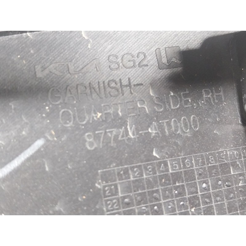 Recambio de aletin trasero derecho para kia niro ii (sg2) 1.6 gdi hybrid referencia OEM IAM  87744AT000 