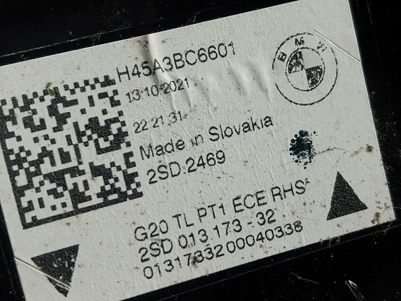 Recambio de piloto trasero derecho para bmw 3 (g20, g80, g28) 330 i referencia OEM IAM  H45A3BC6601 