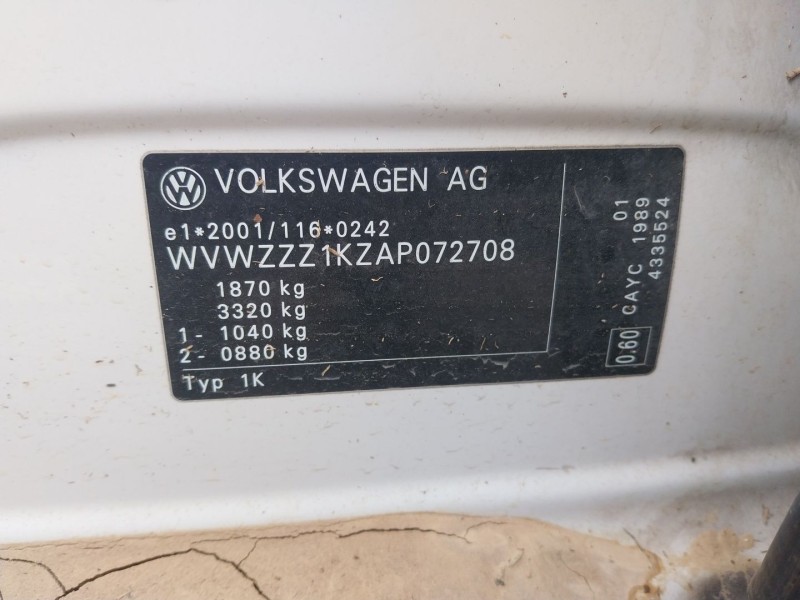 volkswagen golf vi (5k1) del año 2009